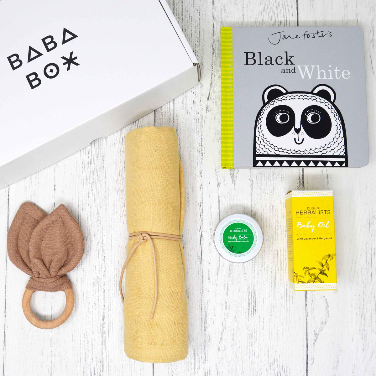Newborn Baby Gift Box Ochre - Baba Box