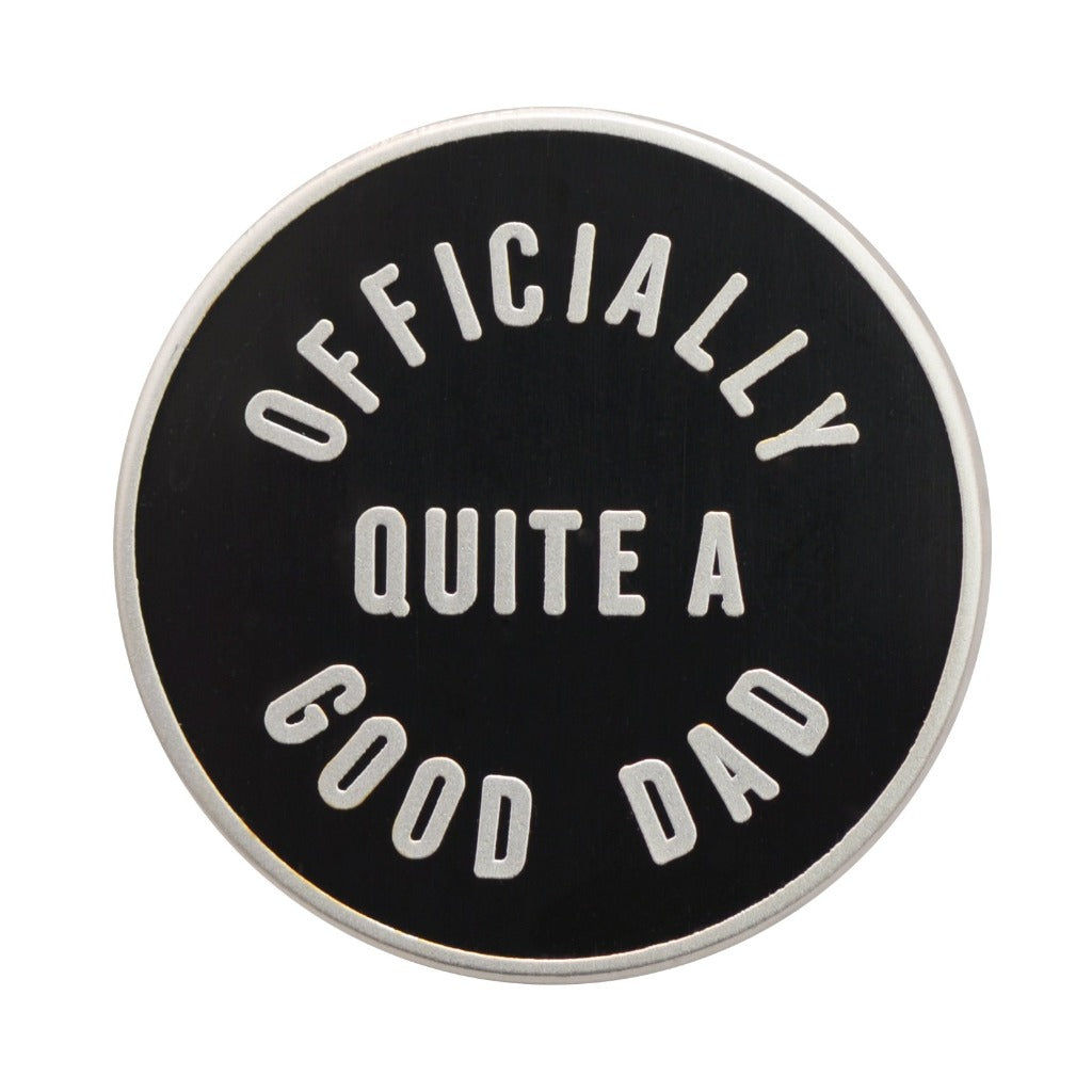 New Parent Gift - Officially Quite A Good Dad Pin - Baba Box